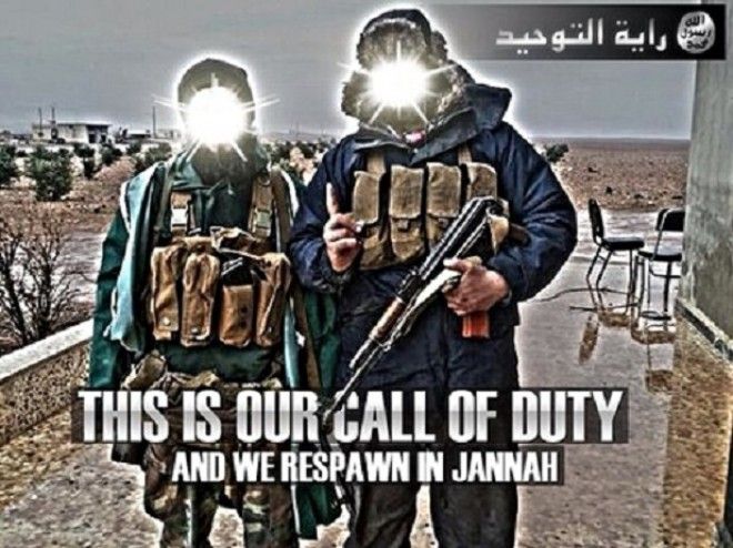 An Isis propaganda photograph.