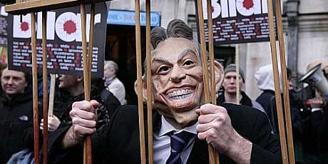 Safest place for Tony Blair to avoid plots to kill him is behind bars for his war crimes