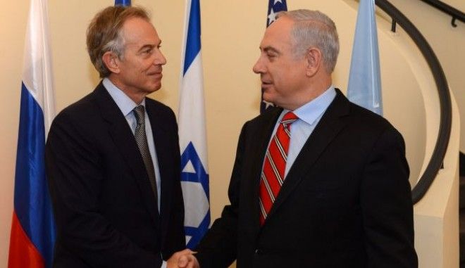 Tony Blair and Benjamin Netanyahu