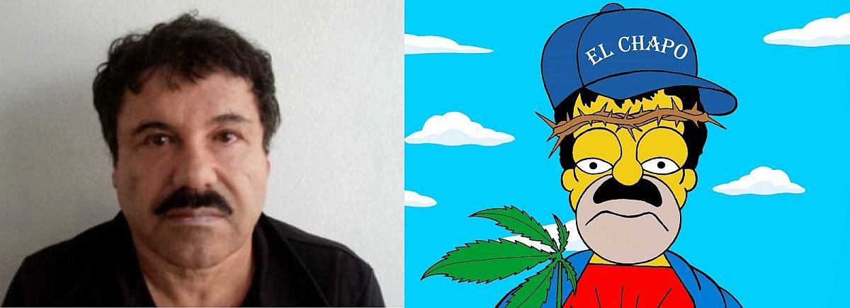 Humor Chic Art - Homer Simpson as El Chapo "STOP THE DRUG WAR" by...