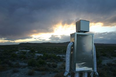 A robot guard of the nation of Zaqistan keeps watch