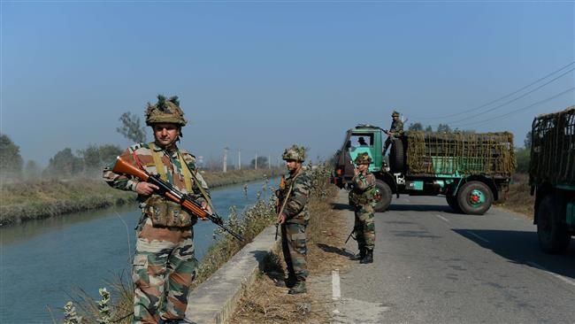 Indian security forces secure the Munak canal, which supplies water to New Delhi, in Haryana’s Sonipat district, February 22, 2016. (Photo by AFP)