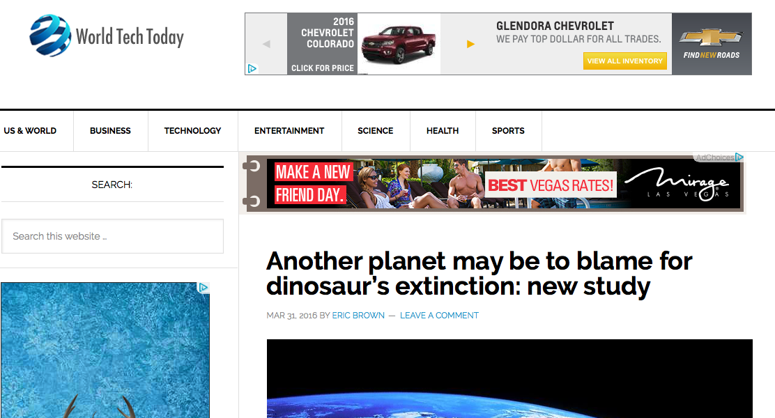 Disclosure Soon? Media Says Planet X May Cause "Mass Extinctions"