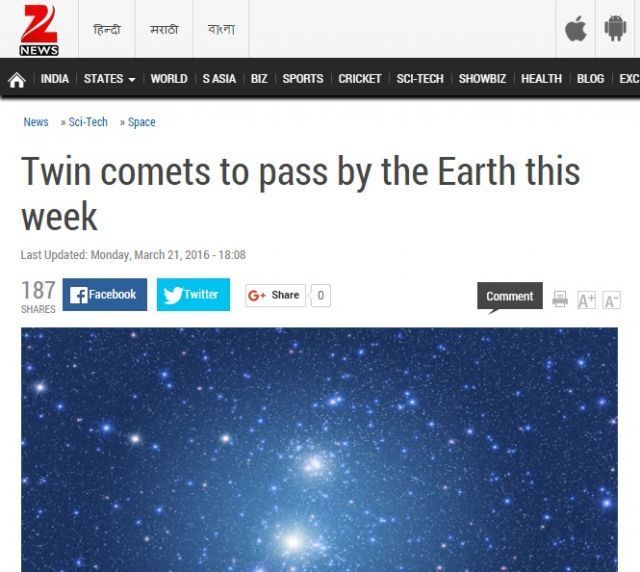 Twin Comets Whizzed By Earth, Fulfilling The Last Hopi Prophecy Before The Arrival Of Nibiru