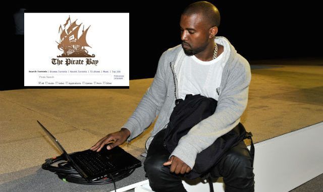 Kanye West caught using The Pirate Bay torrent website whilst he actively sues them