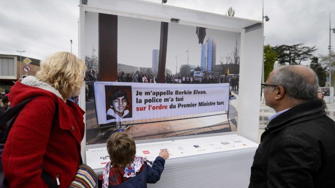 Geneva Rejects Demand To Remove Photo Accusing Erdogan Of Killing Teen