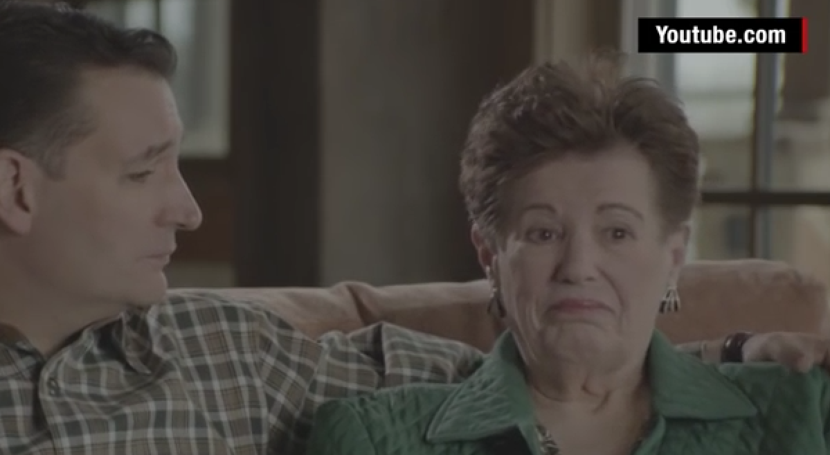 Watch Ted Cruz coach his family through a campaign ad shoot