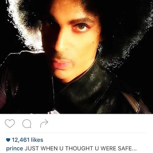Prince previu sua própria morte no Instagram