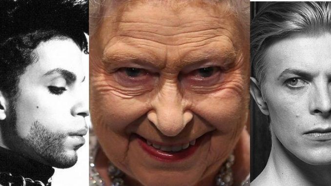 The Queen 'completely killed the vibe' at her own birthday party yesterday when she was overheard telling guests that 'four more icons must die' in 2016 in order for the Illuminati to shepherd humanity towards the next phase of their sick and twisted masterplan.
