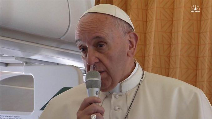 "Pope Francis has announced that World War 3 has begun, saying it is not a religious war but a New World Order generated conflict over "interests, money and resources."