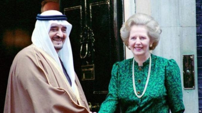 Margaret Thatcher had crucial role in £42bn arms deal with Saudi Arabia, declassified documents reveal
