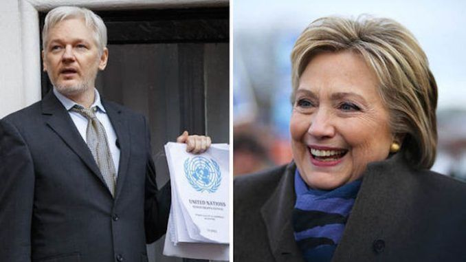 Julian Assange claims Hillary Clinton lied to the FBI when she said she didn't know what the classified "c" marker means in government documents.