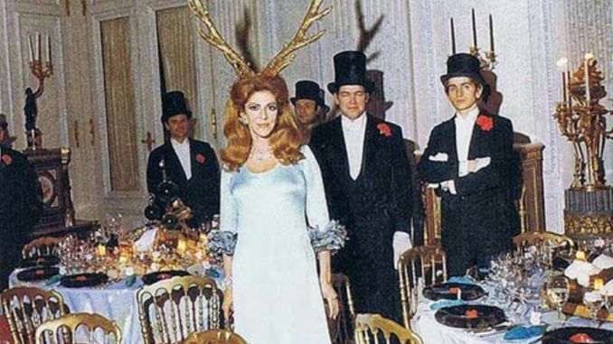 In 1972 Marie-Hélène de Rothschild hosted a satanic ceremony in one of the Rothschild's enormous, secretive mansions. Photographs of this were leaked on the internet.