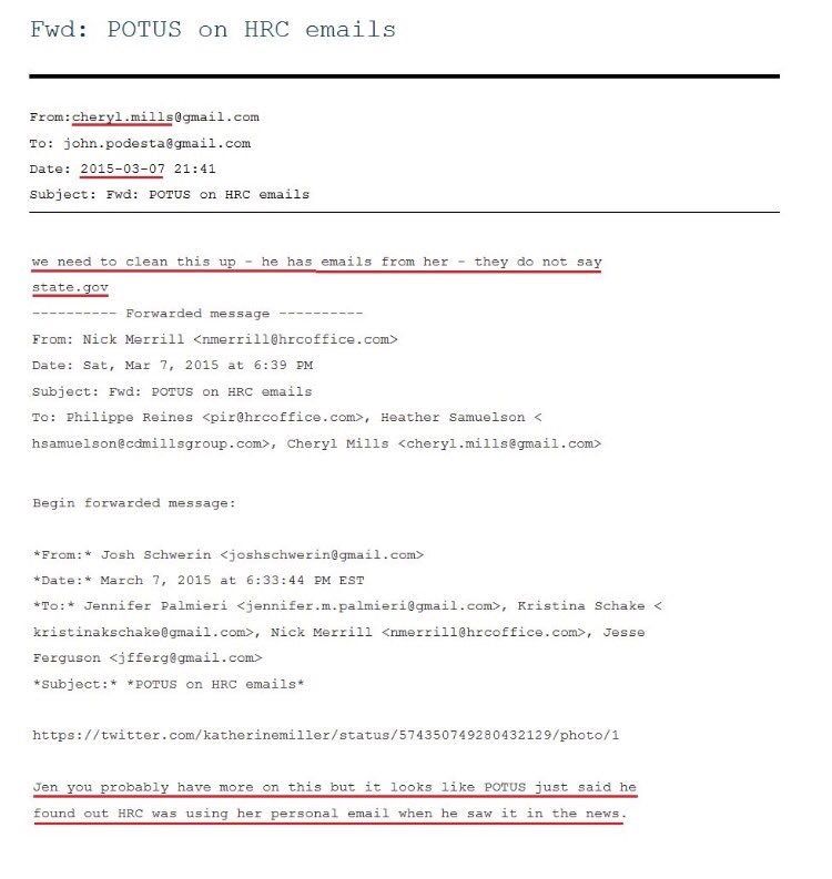 WikiLeaks Obama Clinton email