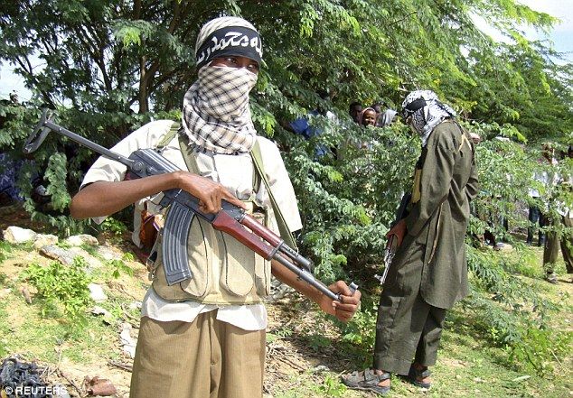 ‘The public will be deeply concerned that their hard-earned cash is literally being handed out to terrorist organisations'. Pictured, Al-Shabaab fighters in Mogadishu