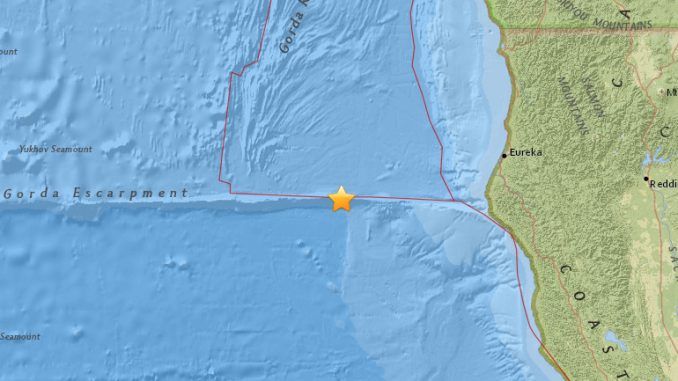 Magnitude 6.5 Earthquake Strikes Off Northern California