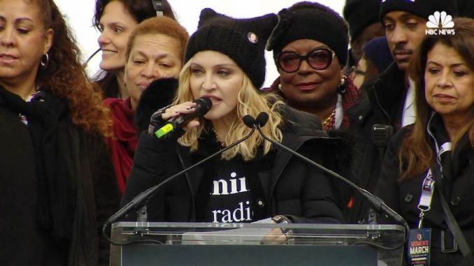 Madonna used her platform at the Women's March in Washington DC to admit that she recently “thought about blowing up the White House."