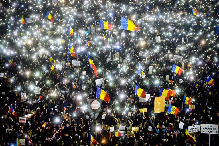 Romanian protests rocked the capital Bucharest for weeks.
