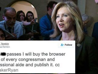 Members of Congress who voted to allow ISPs to sell our personal browsing histories to companies are going to have their own browsing histories purchased and published.