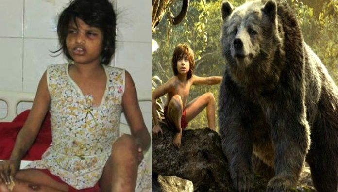 Girl found living with monkeys in a wildlife santuary