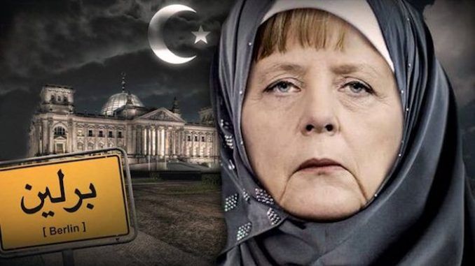 Chancellor Angela Merkel blasted Germans for failing to understand how Muslim immigration has changed their country and told them they will have to come to terms with more mosques than churches.