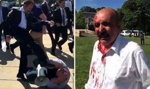 Nine people were seriously injured after Turkish President Recep Erdogan's bodyguards clashed with protestors in Washington DC on Tuesday.