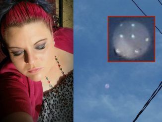 28 year old Walgreen’s employee Kayla Lawson has photographed astonishingly clear pictures of a UFO hovering above the New Hampshire sky.