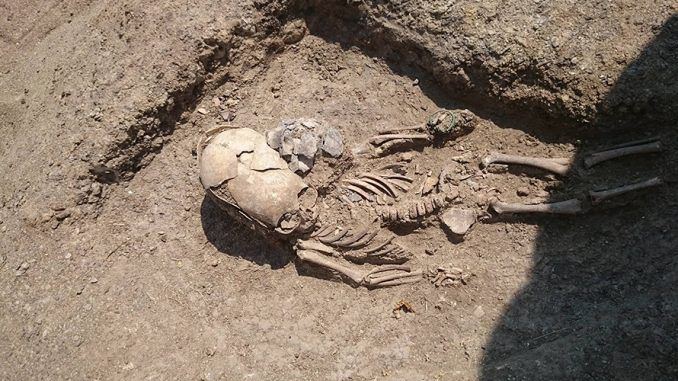 Remains of an alien child skeleton unearthed in Crimea