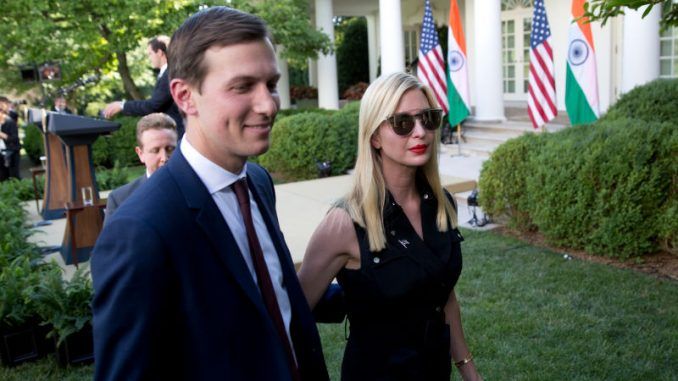 Ivanka Trump and Jared Kushner meet with George Soros at Hamptons party