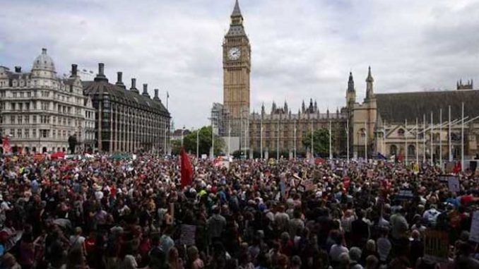 Tens of thousands of British citizens rise up and protest against the New World Order in London