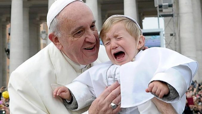 Pope Francis and Child