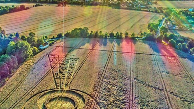 Crop circle appears days before August eclipse