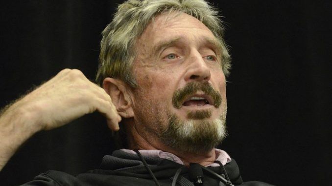 John McAfee vowed to "eat his own dick" on live TV if Bitcoin doesn't reach a value of $1 million by the year 2020.