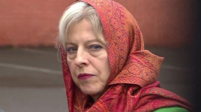 The British government has begun promoting Islam by distributing "free scarves" to women who express an interest in wearing the Islamic Hijab.