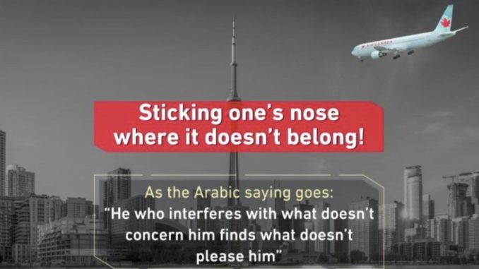 Saudi Arabia threaten Canada with a 9/11-style attack over human rights feud
