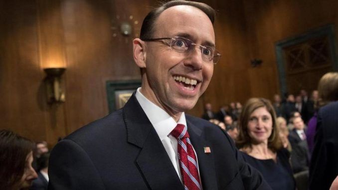 Rod Rosenstein deemed most corrupt official in US history