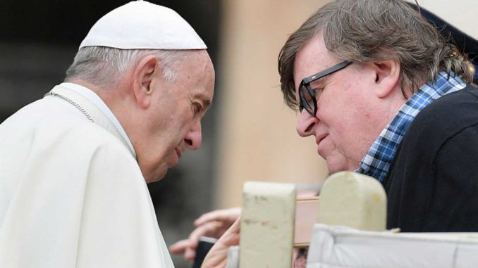 Michael Moore says Pope Francis told him that capitalism is a sin