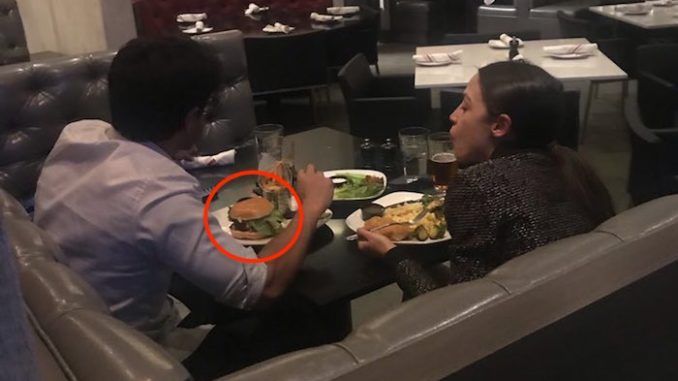 Ocasio-Cortez furious after being photographed at a hamburger restaurant