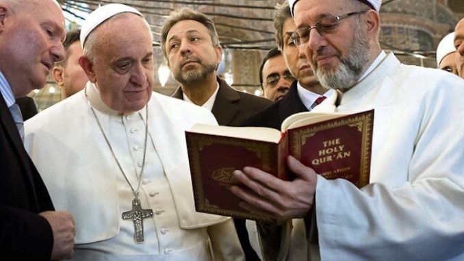 Pope Francis has signed a covenant with major leaders of the world's religions, declaring them all equal in the eyes of God.