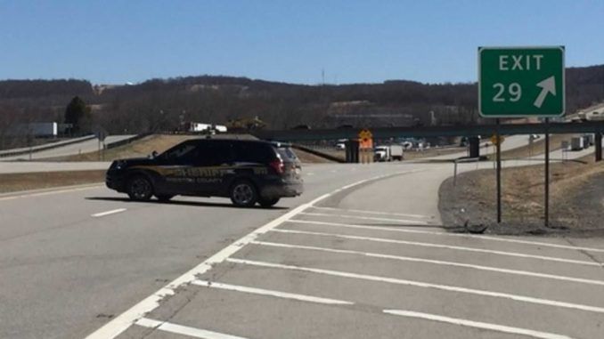West Virginia State Police shut down Interstate 68 for several hours Wednesday after a gun-toting liberal man with a car full of explosives issued threats to kill President Donald Trump.