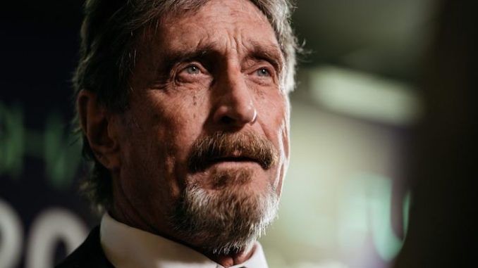 John McAfee has threatened to release files that expose corruption in Washington D.C. if the federal government continue harrassing him.