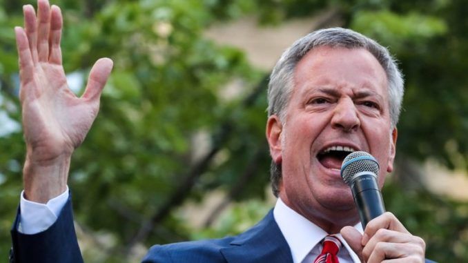 New York mayor Bill de Blasio says Trump will not be welcome to New York City after presidency