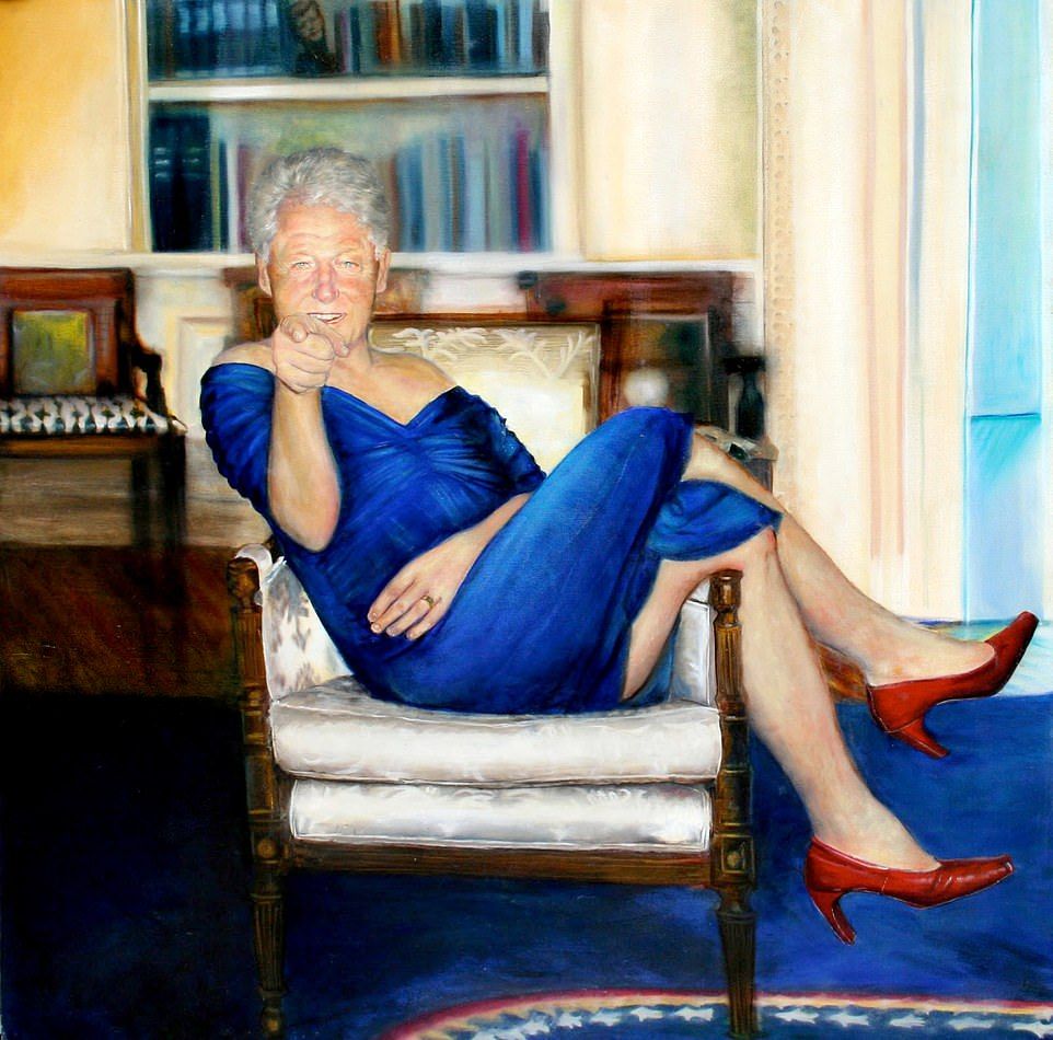 I want you: The original painting is by Australian-American artist Petrina Ryan-Kleid, although it is unclear if Epstein had bought the canvas or had a print mounted.