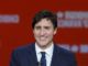 Canadian Prime Minister Justin Trudeau ignored etiquette and began his victory speech before his main rival had finished speaking.