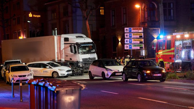A Syrian migrant shouting in Arabic about Allah ploughed a stolen truck into traffic in the German city of Limburg, injuring 9 people.
