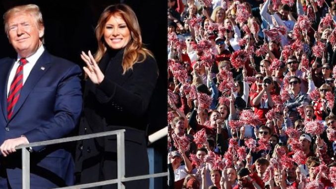 President Trump sparks massive cheers from crowd at LSU-Alabama game