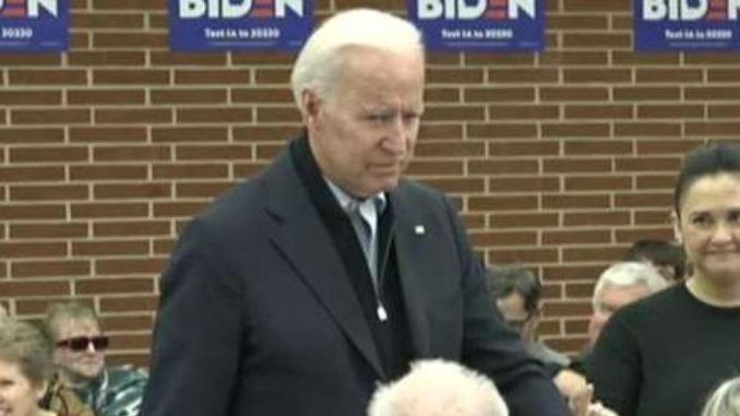 Protestor calls Joe Biden a pervert during campaign rally