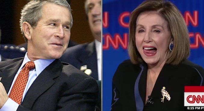 House Speaker Nancy Pelosi told a CNN Town Hall that she knew then-President George W. Bush was lying about weapons of mass destruction to start a war in Iraq, but she did not see this as "grounds for impeachment."