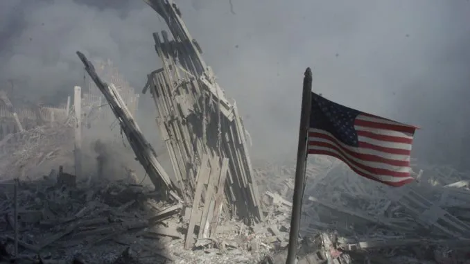 Frans studieboek verwijst naar 9/11 als een baan van binnenuit