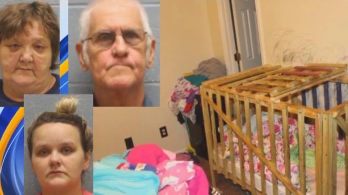 Image result for Alabama mother, grandmother and grandfather are arrested for 'locking children in wooden cages'